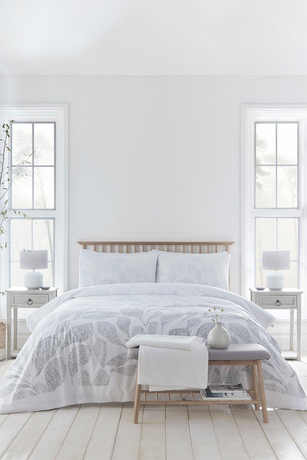 Textured Leaves Super King Duvet Set
