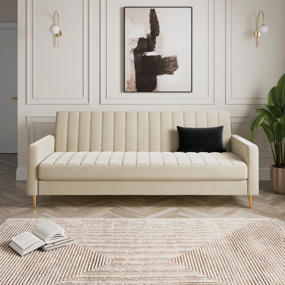 Kendall Quilted Velvet Clic Clac Storage Sofa Bed