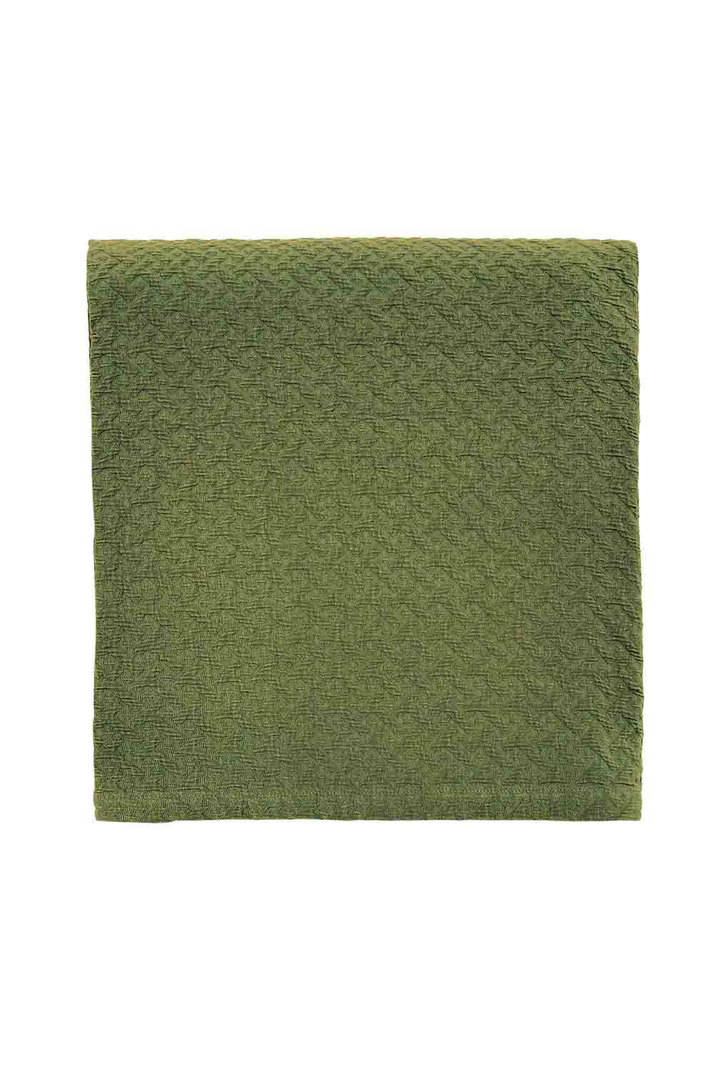 Ted Baker 'Diagonal T Matellase' Cotton Throw in Green