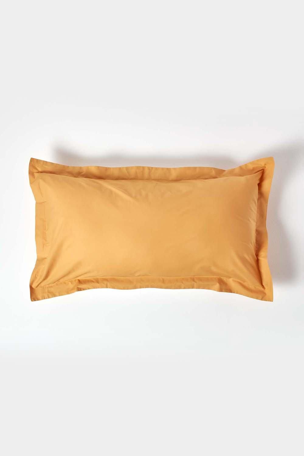Homescapes Egyptian Cotton Oxford Pillowcase 200 TC, King Size in Mustard