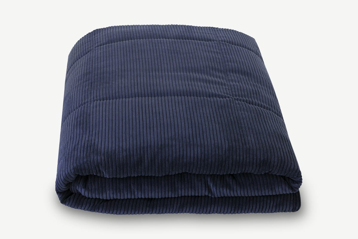 Selky Corduroy Bedspread, 125 x 225cm, Navy