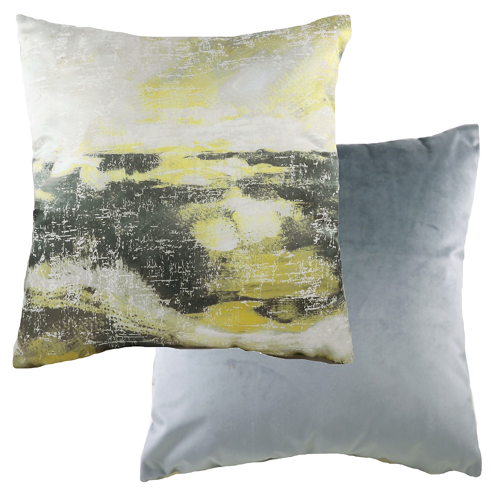 Watercolour Landscape Cushion - Ochre