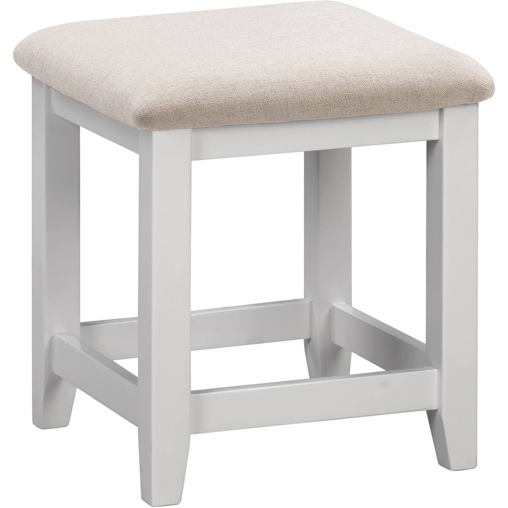 Seconique Windsor Ivory Dressing Table Stool (Fully Assembled) in Light Grey