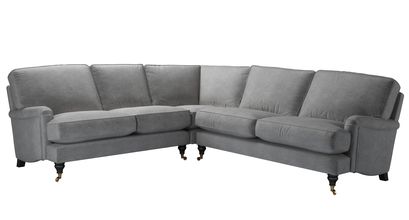 Bluebell Asym. Crn: LHF 2 Seat w RHF 2.5 Seat in Earl Grey Smart Velvet - sofa.com