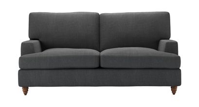 Isla 2 Seat Sofabed in Charcoal Brushed Linen Cotton - sofa.com