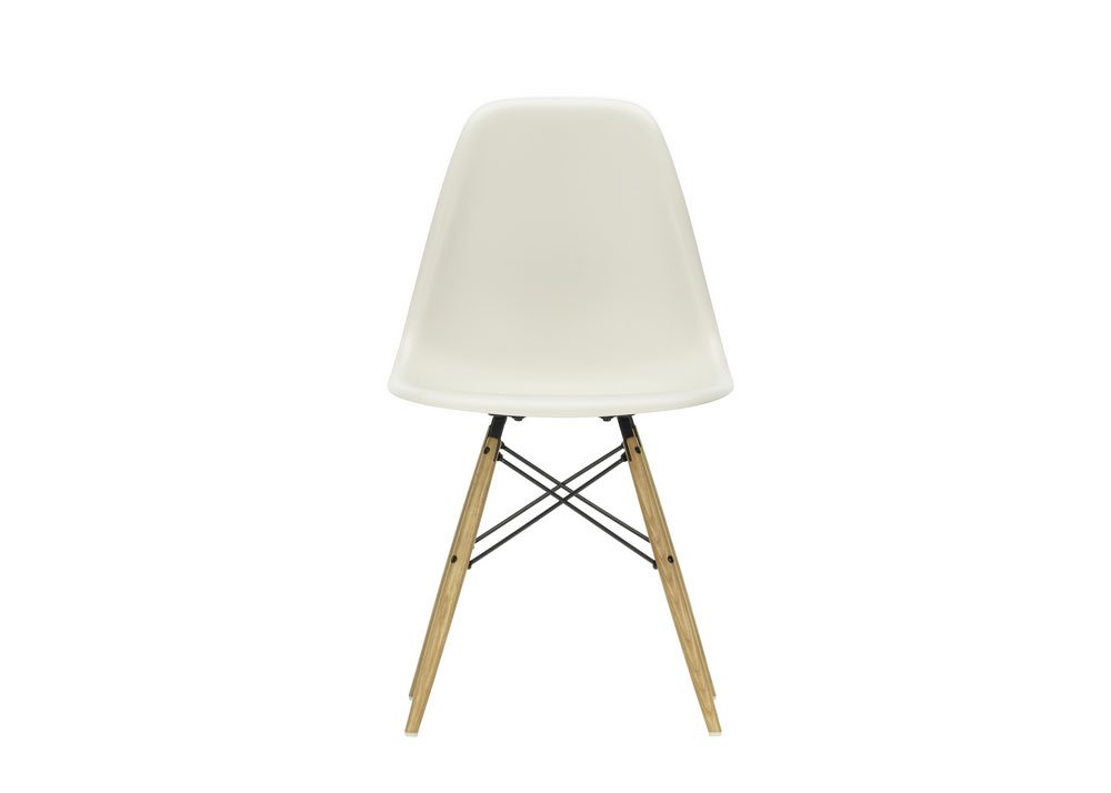 Vitra Eames DSW Side Chair New Height Pebble Ash Honey Base