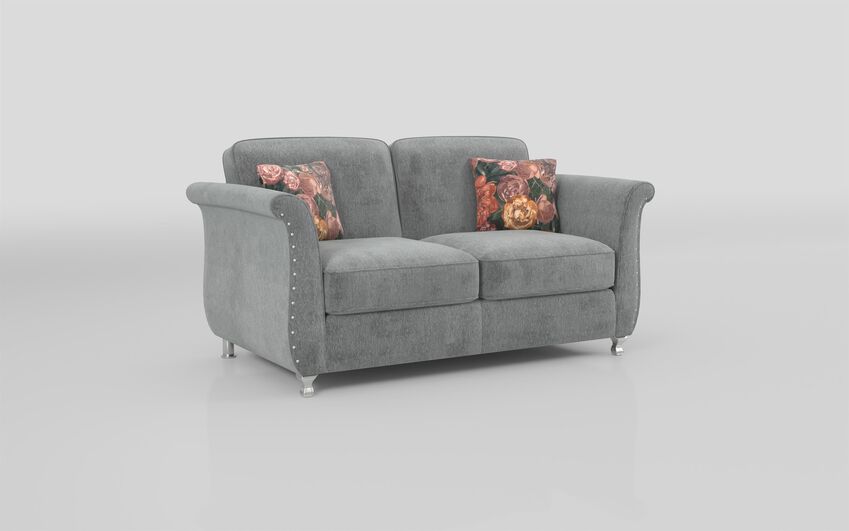 ScS Living Grey Fabric Spark 2 Seater Sofa