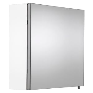 Croydex Dawley Large Single Door White Bathroom Cabinet - 670 x 500mm