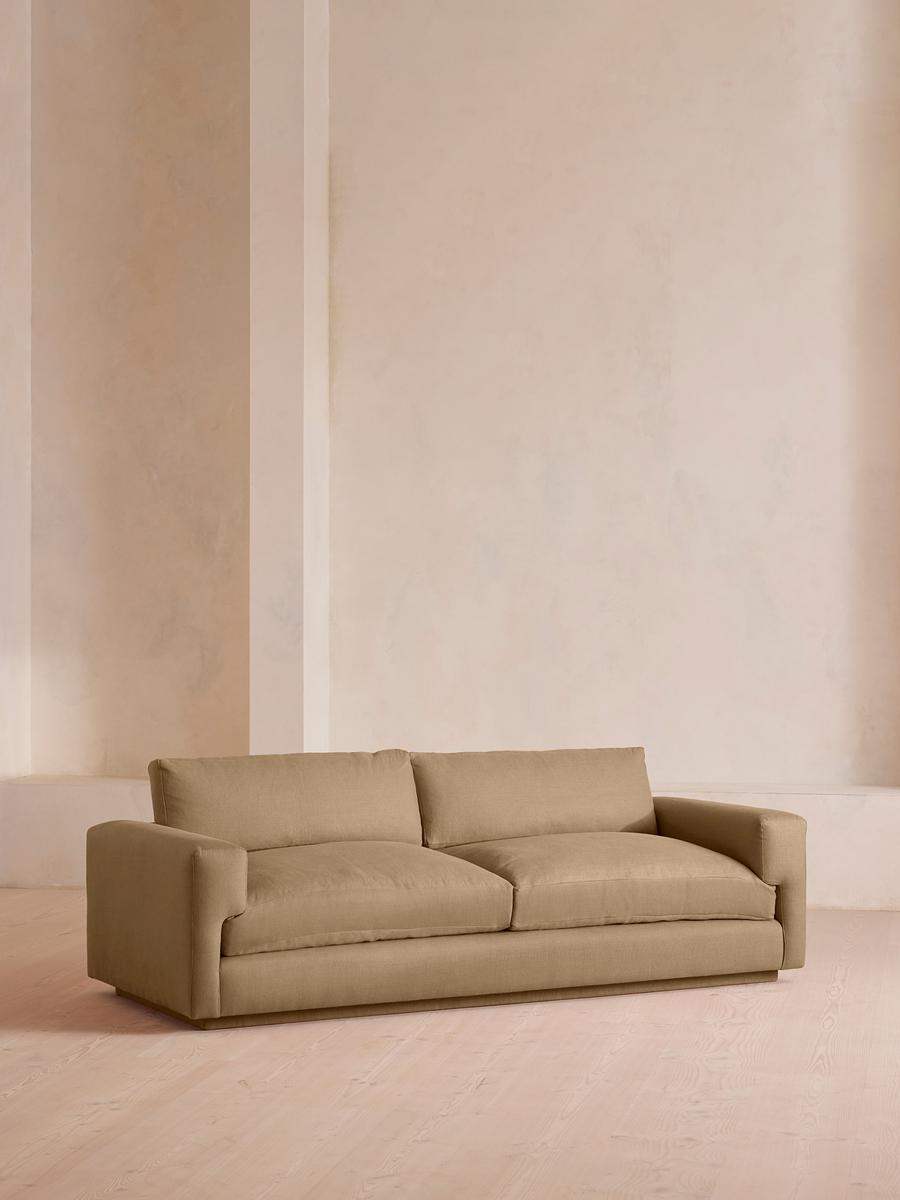 Mossley Three Seater Sofa, Linen, Wheat