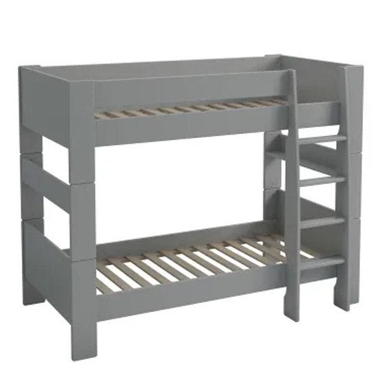 Pathos Wooden Children Bunk Bed In Grey