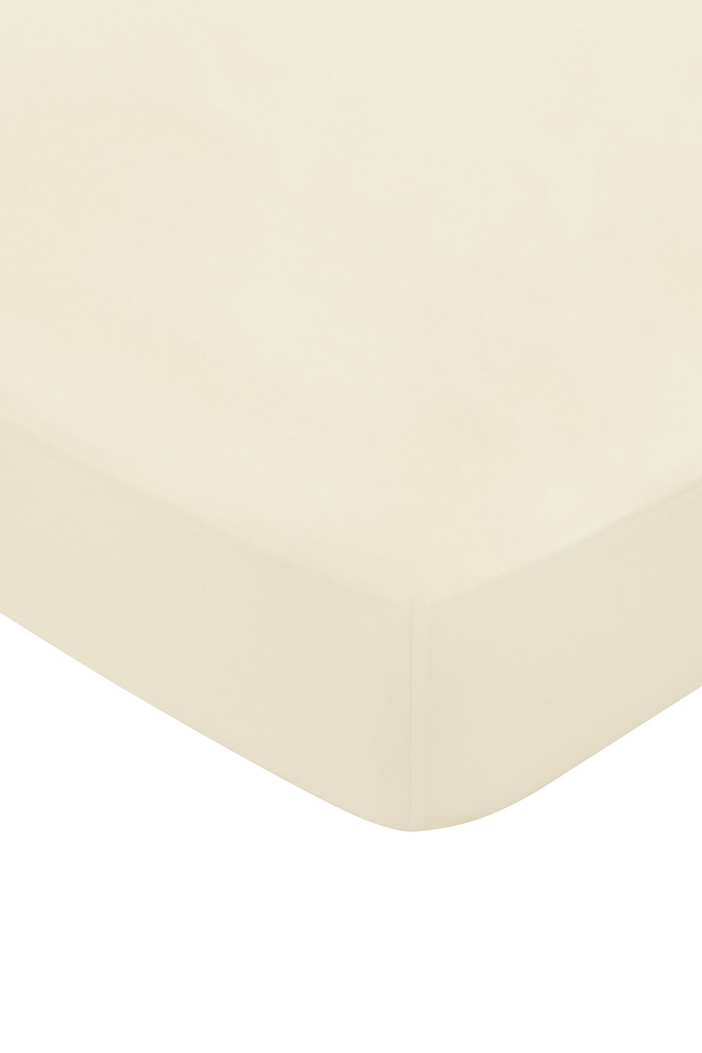 1951 'Luxury 400 Thread Count' Cotton Sateen Fitted Sheet in Off-White