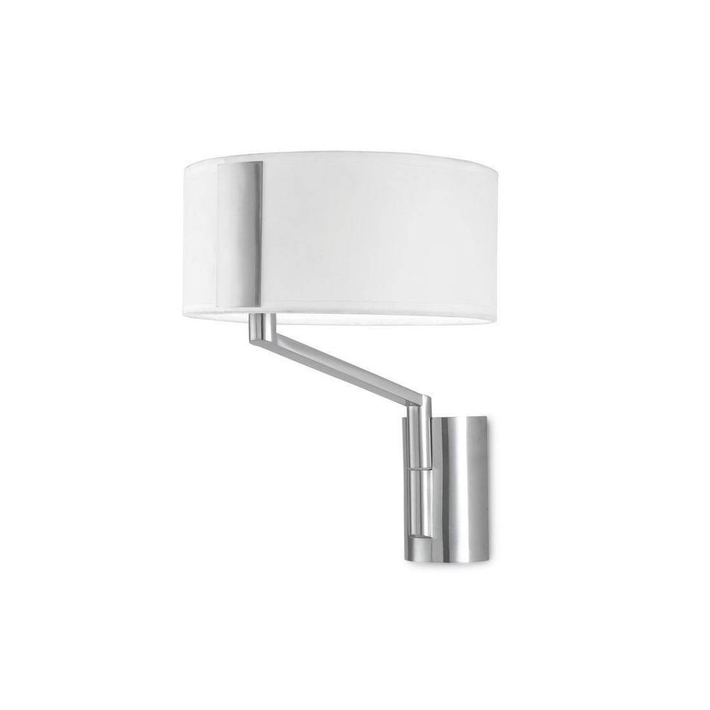 Netlighting Twist 1 Light Indoor Wall Lamp Satin Nickel E27 Special Offer in Grey
