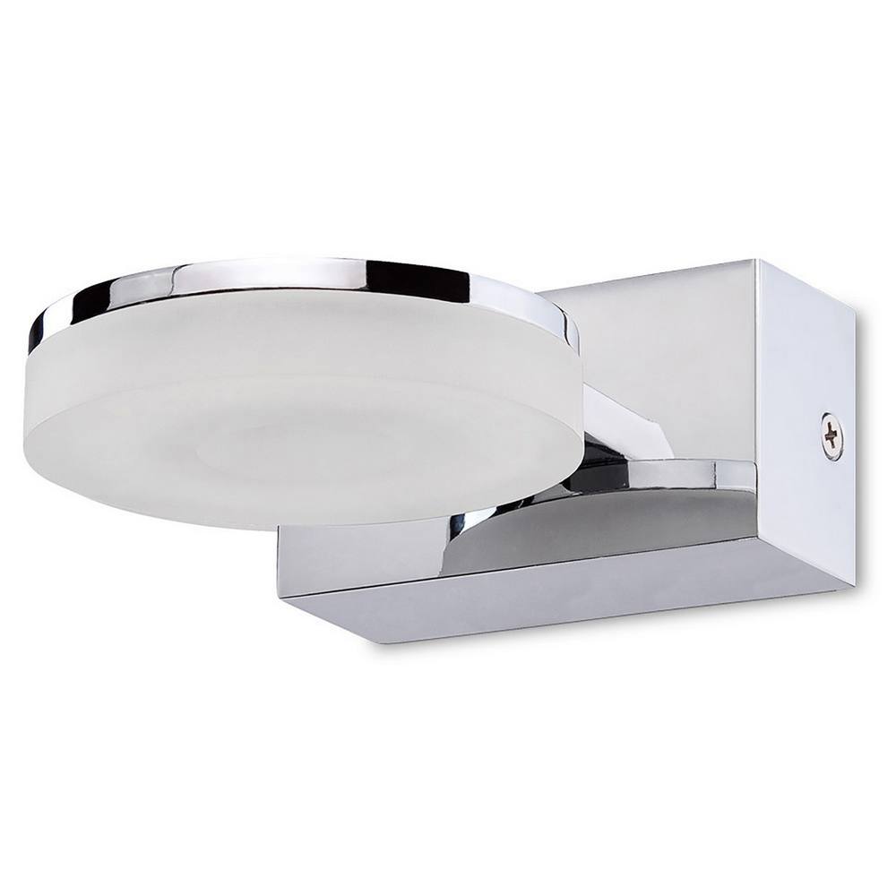 Netlighting Nimbus Wall Lamp 5W LED 3000K 450lm Chrome Frosted Acrylic in Grey