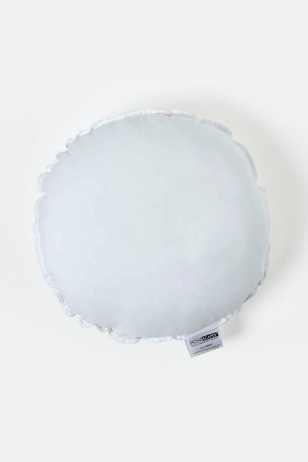 Homescapes Super Microfibre Round Shaped Cushion Pad - Cushion Filler & Inserts in White