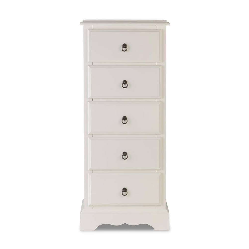 Statement Furniture Romance 5 Drawer Tallboy in Light Grey