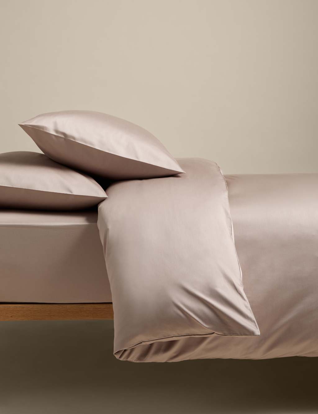 M&S Egyptian Cotton 400 Thread Count Silky Bedding Set Putty