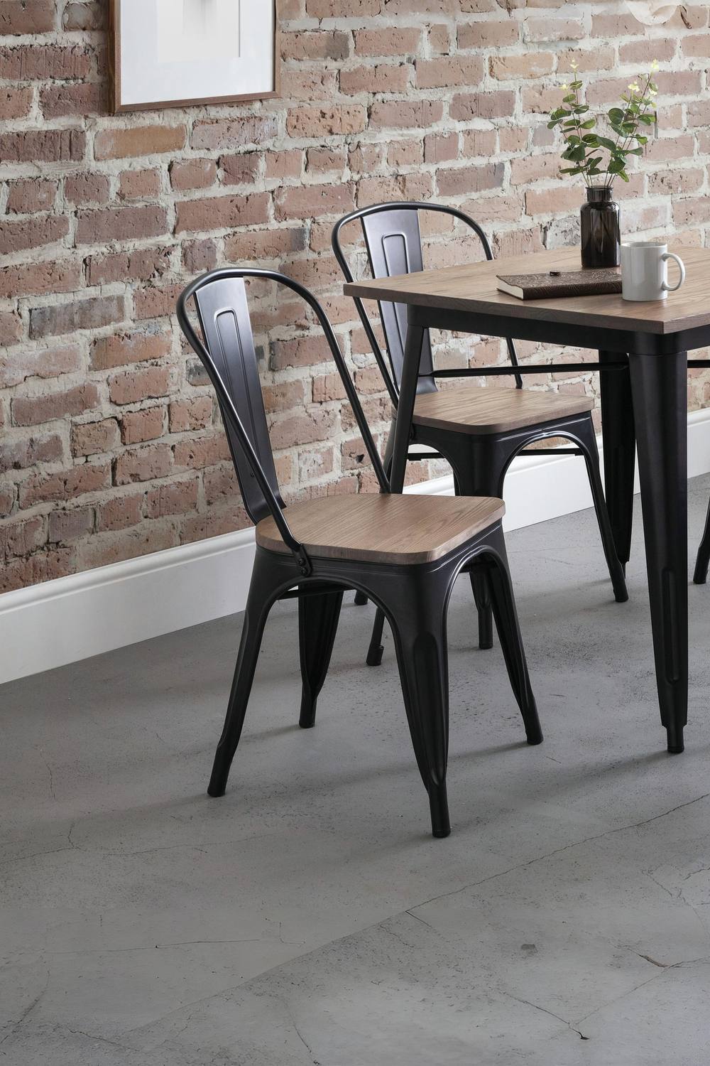 Julian Bowen Grafton Metal Dining Chair (Set of 4) in Brown