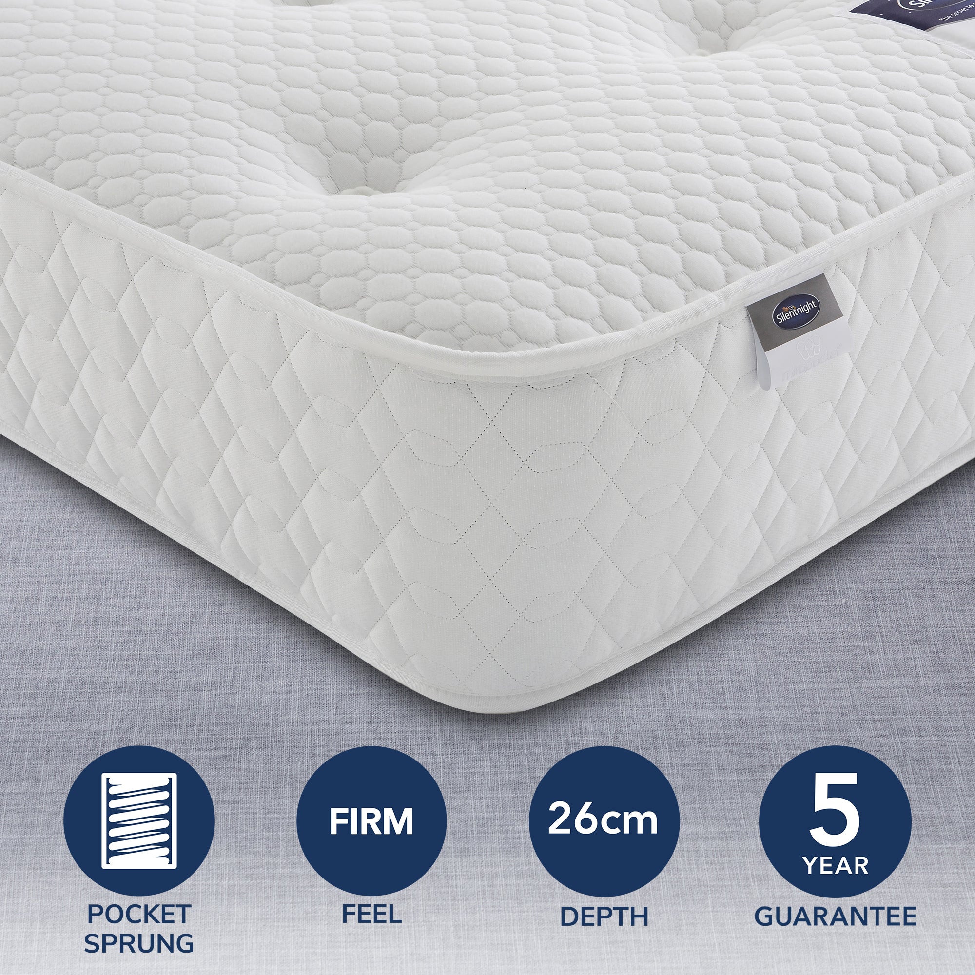 Silentnight Firm 1000 Pocket Orthopaedic Mattress White