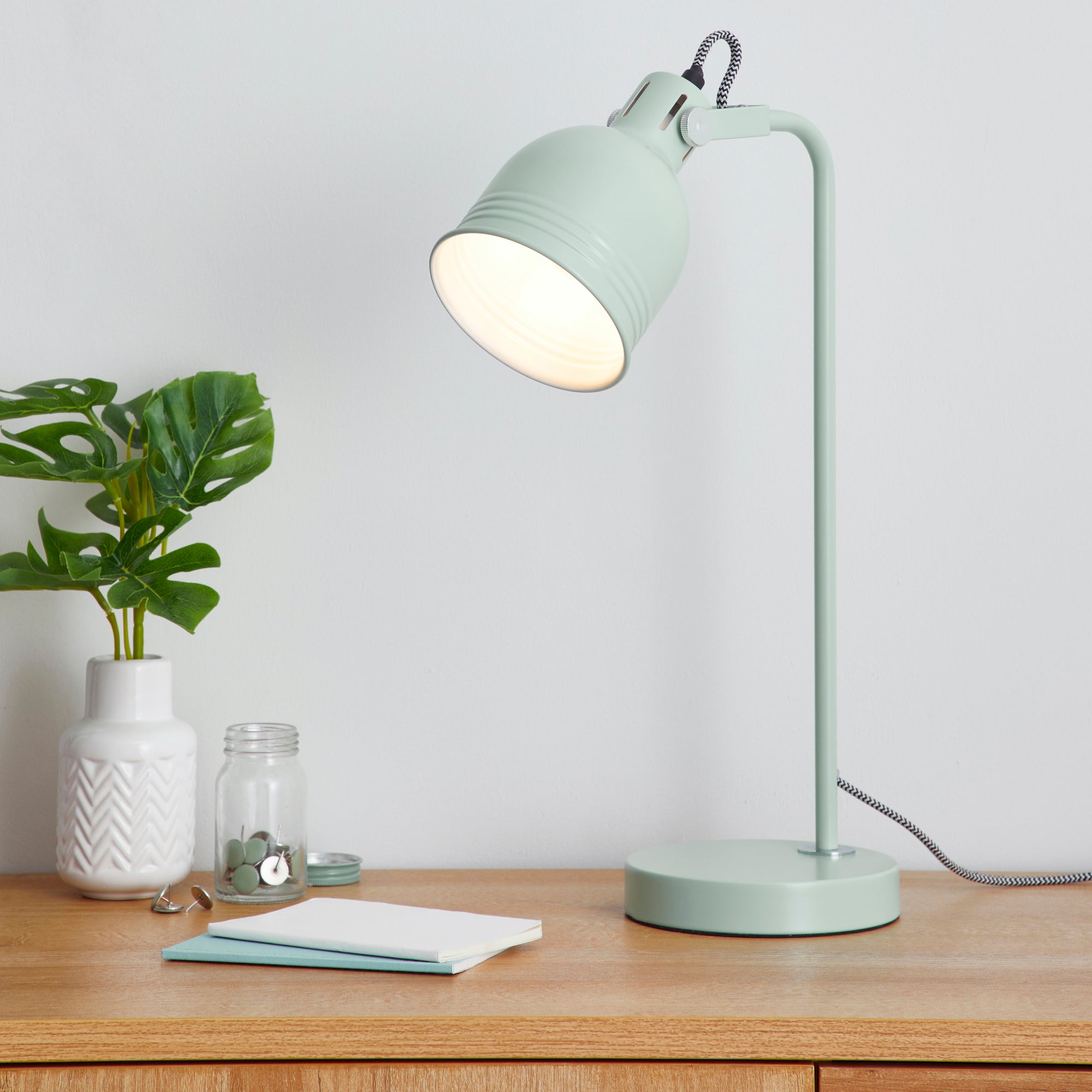 Isaac Seafoam Task Lamp Blue
