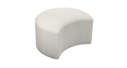 Luna Half Moon Footstool in Clay House Basket Weave - sofa.com