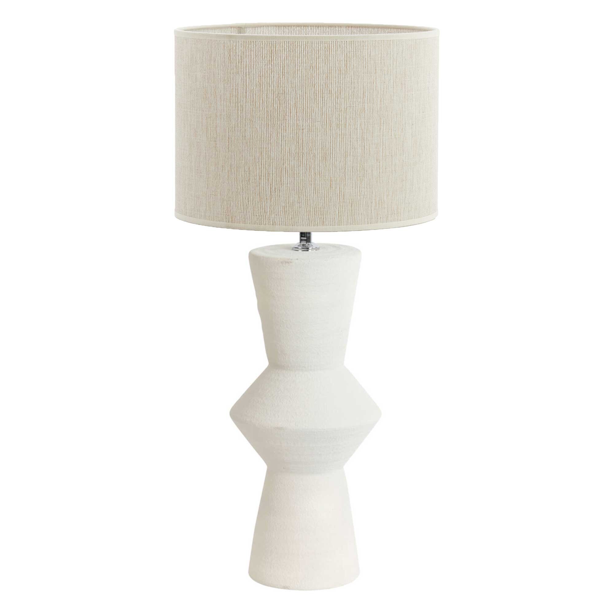 Ceramic Shaped Table Lamp, White | Barker & Stonehouse