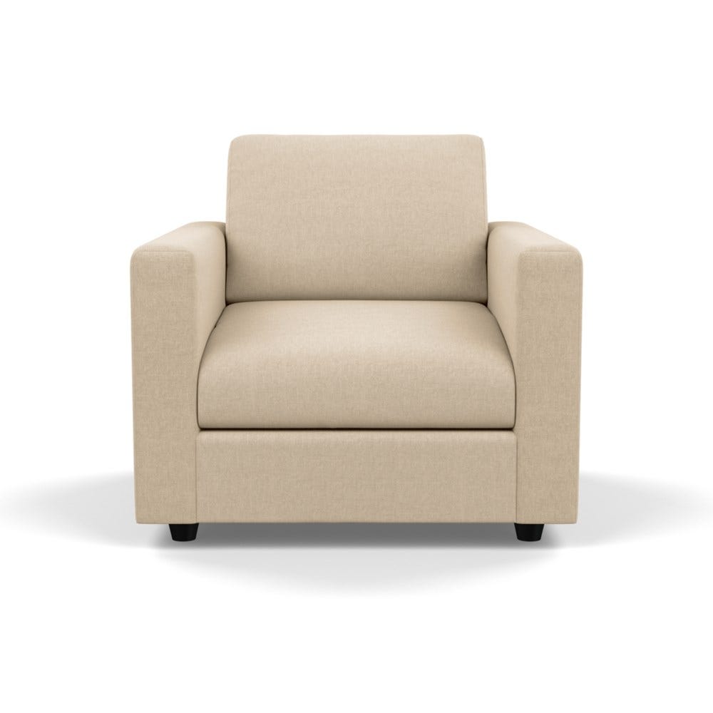Heal's Nimbus II Armchair Brushed Cotton Oat Black Feet 2