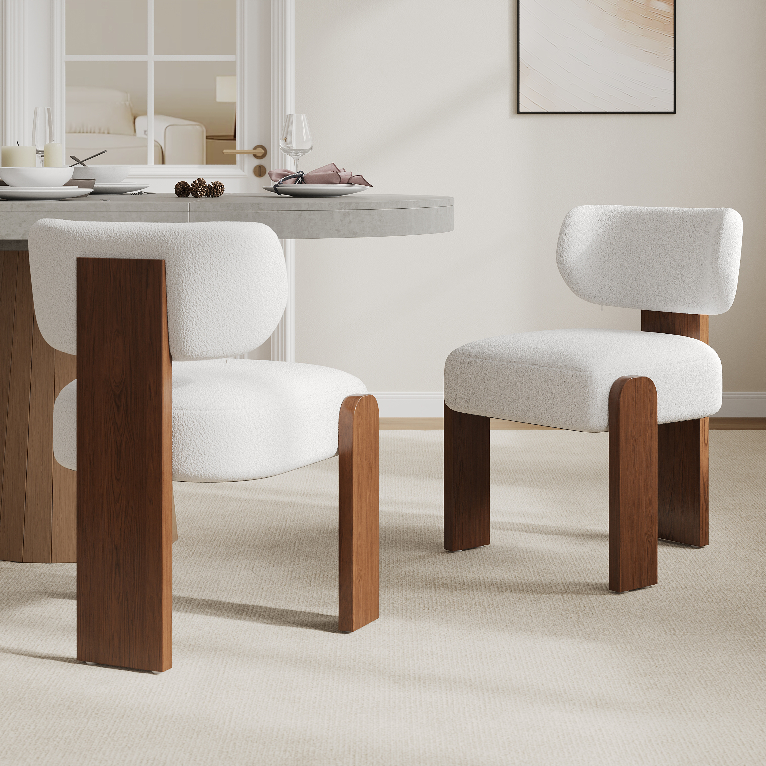 Mid-Century Modern Wood Dining Chairs
