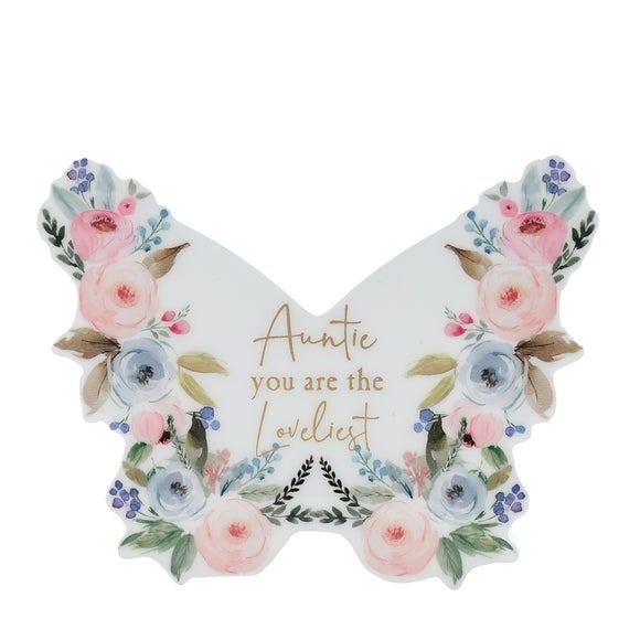 The Cottage Garden Auntie Butterfly Plaque