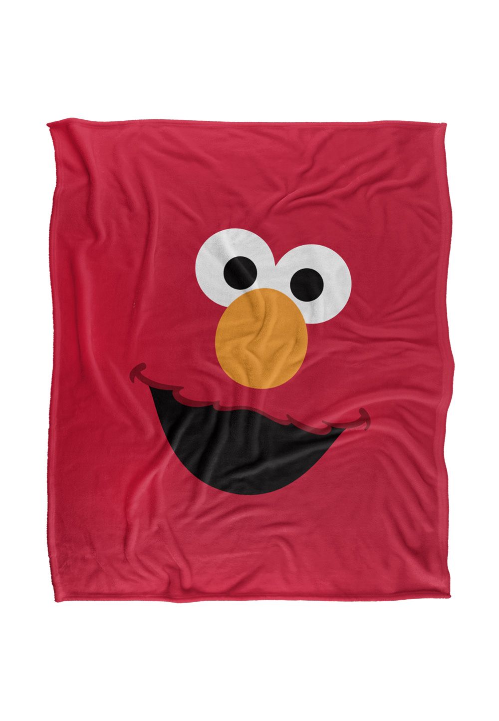 Sesame Street Elmo Face Silky Touch Super Soft Throw Blanket 152 X 127 cm in White