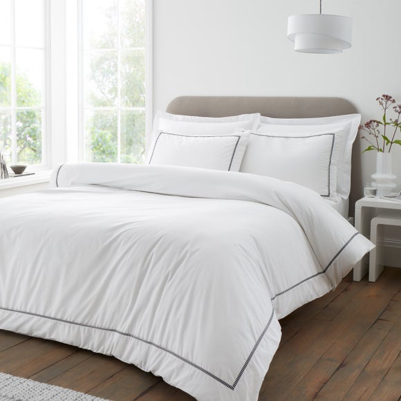 Bianca Contrast Trim 100% Cotton Duvet Cover & Pillowcase Set