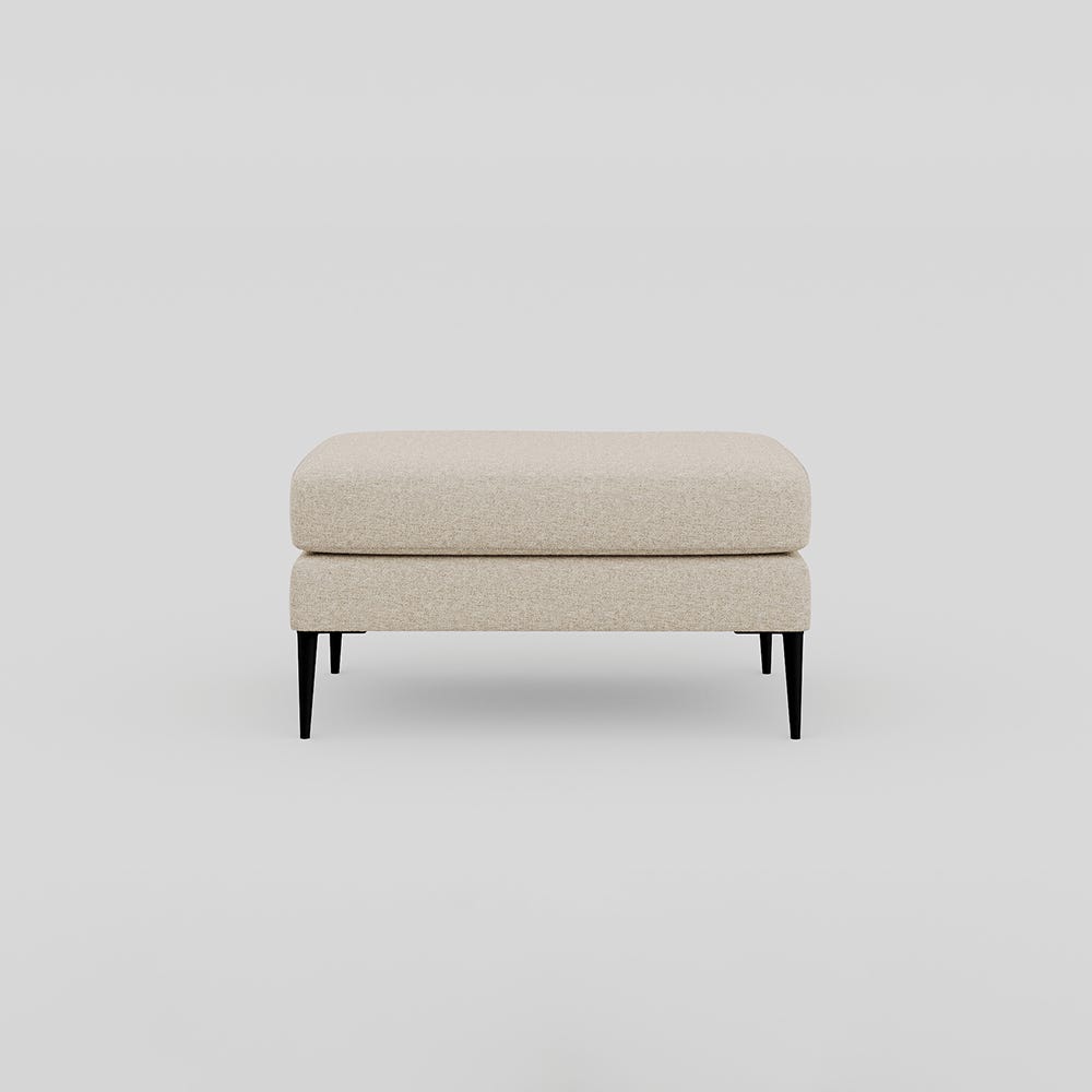 Heal's Brunel Footstool Tassuta Oatmeal Black Feet