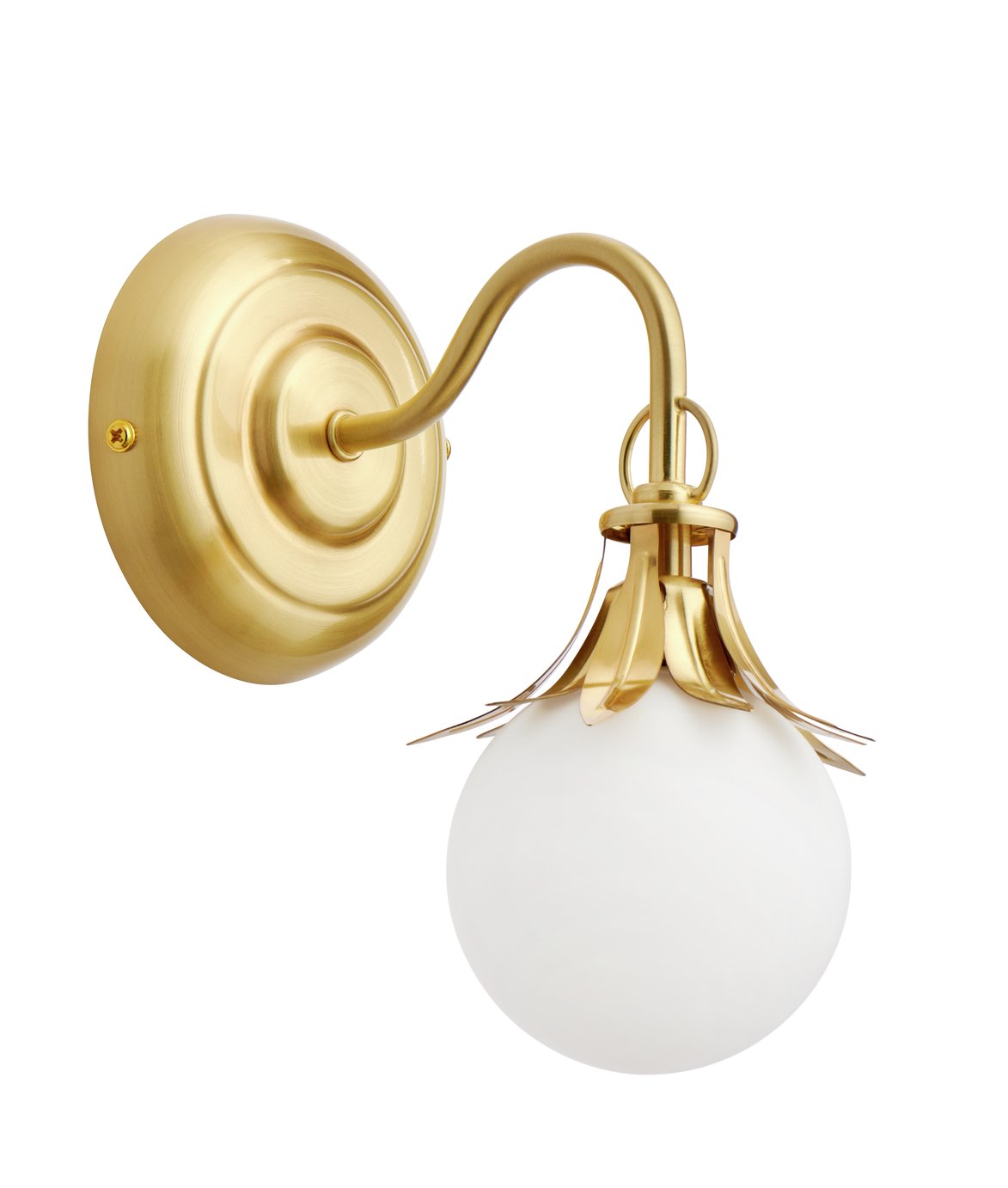 Habitat Easton Opal Wall Light - Brushed Brass