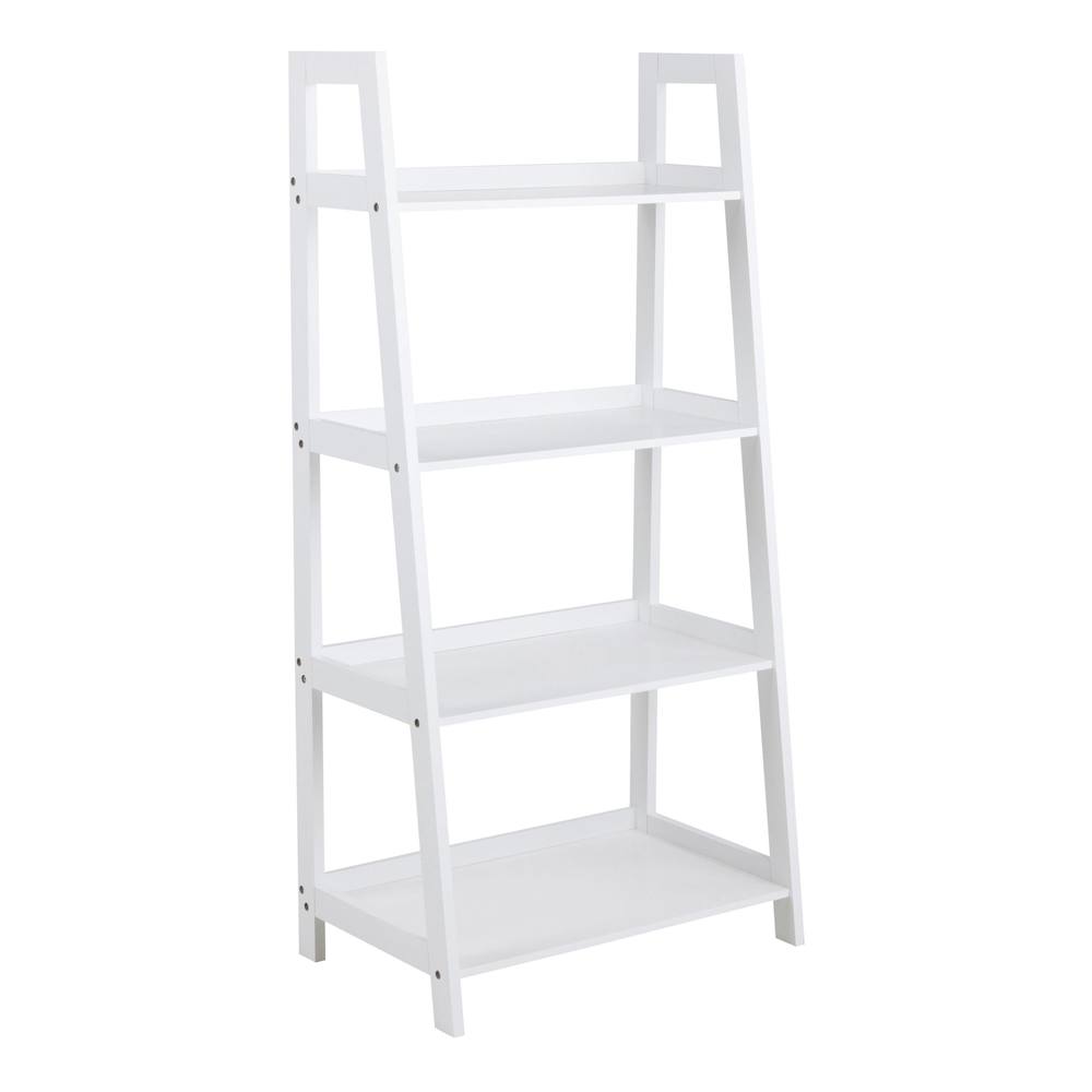 Furniture To Go Wally Bookcase with 4 Shelves in White