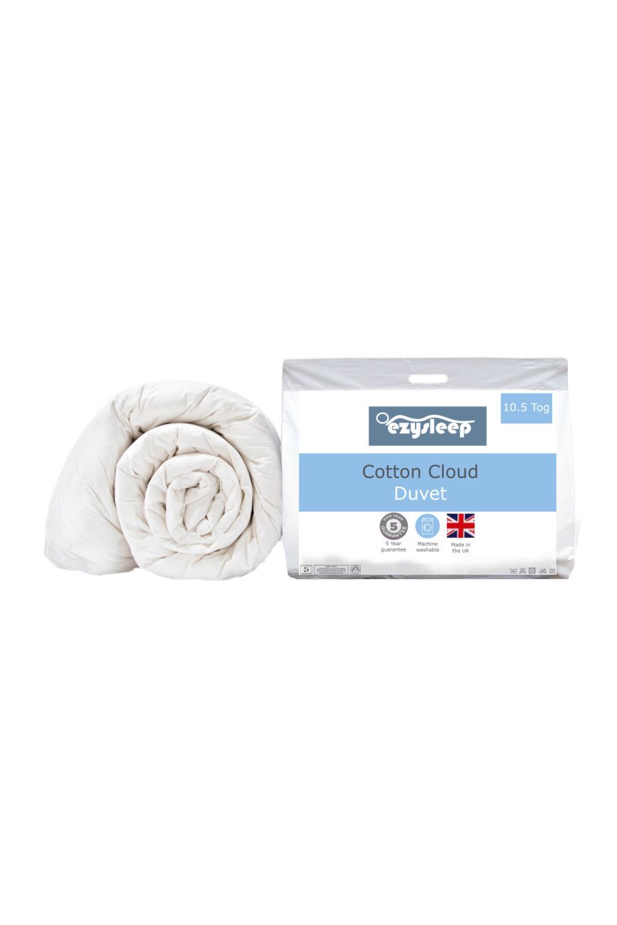 Ezysleep 10.5 Tog Feels Like Down Cotton Cloud Duvet in White