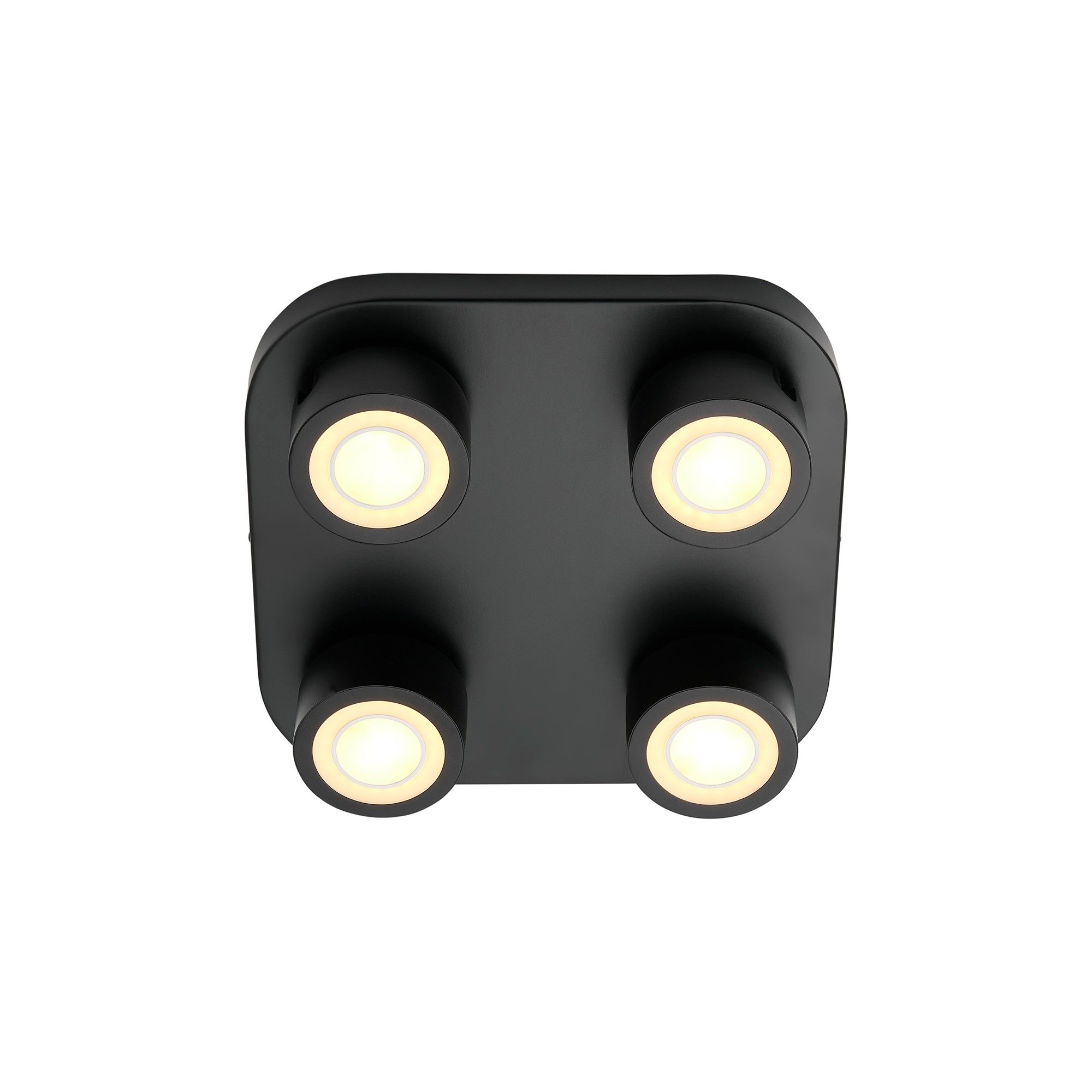 Nordlux Modern Indoor Ceiling Light Black Metal Intergrated LED 3-Level Dimming - Mains Powered, IP20