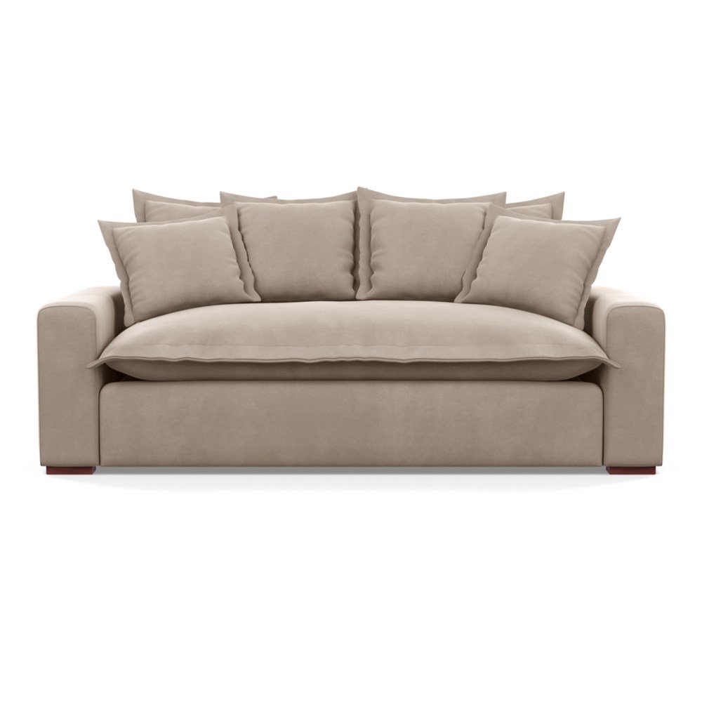 Heal's Brompton 3 Seater Sofa Varese Velvet Dove Walnut Stain Feet