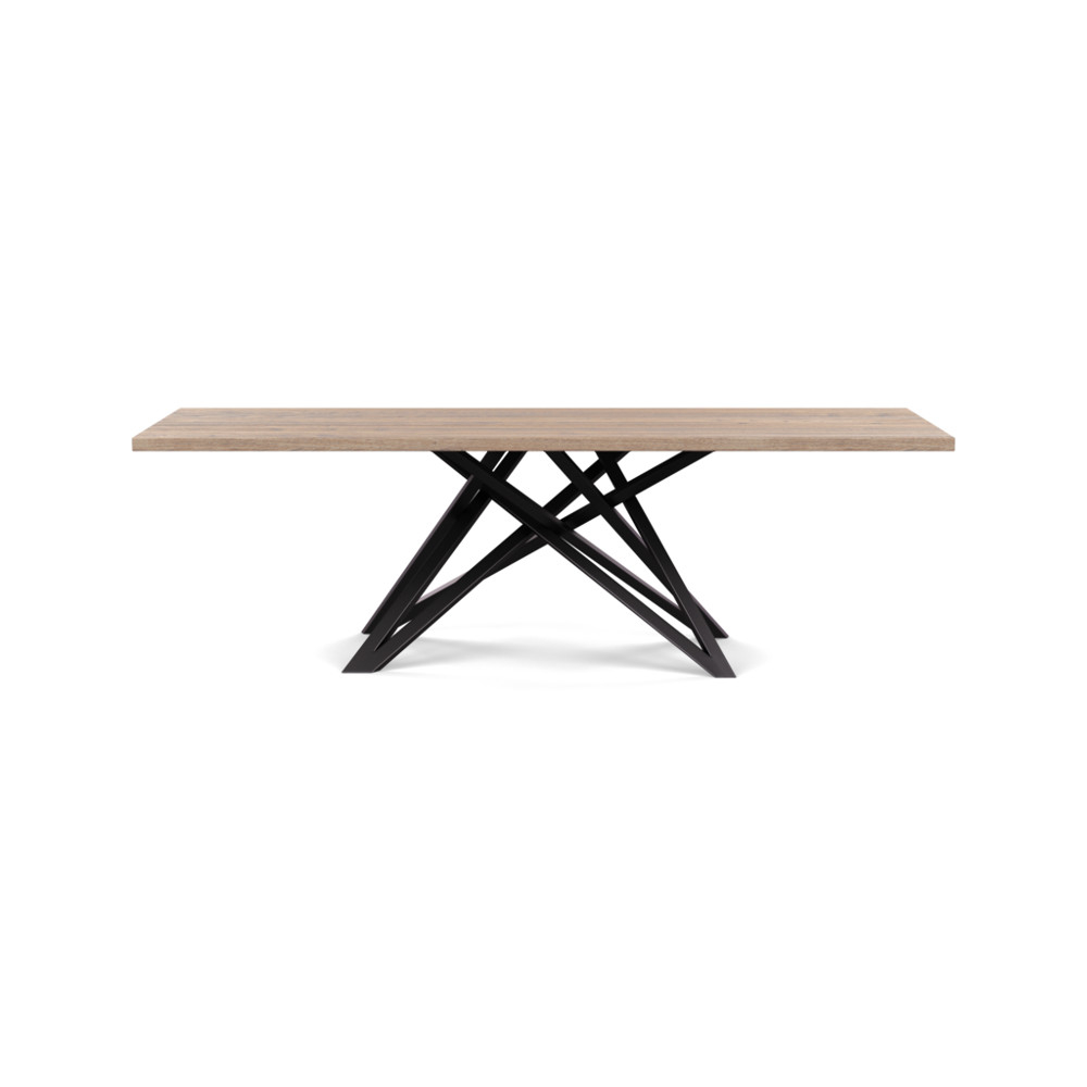 Heal's Vienna Dining Table 240x100cm Grey Oiled Oak Straight Edge Not Filled