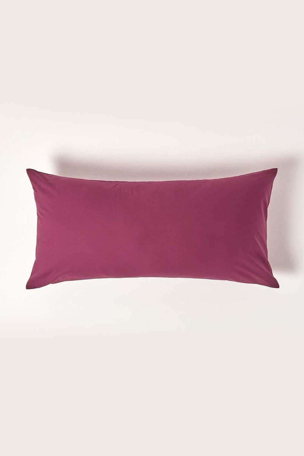 Homescapes Continental Egyptian Cotton Pillowcase 200 TC, 40 x 80 cm in Plum