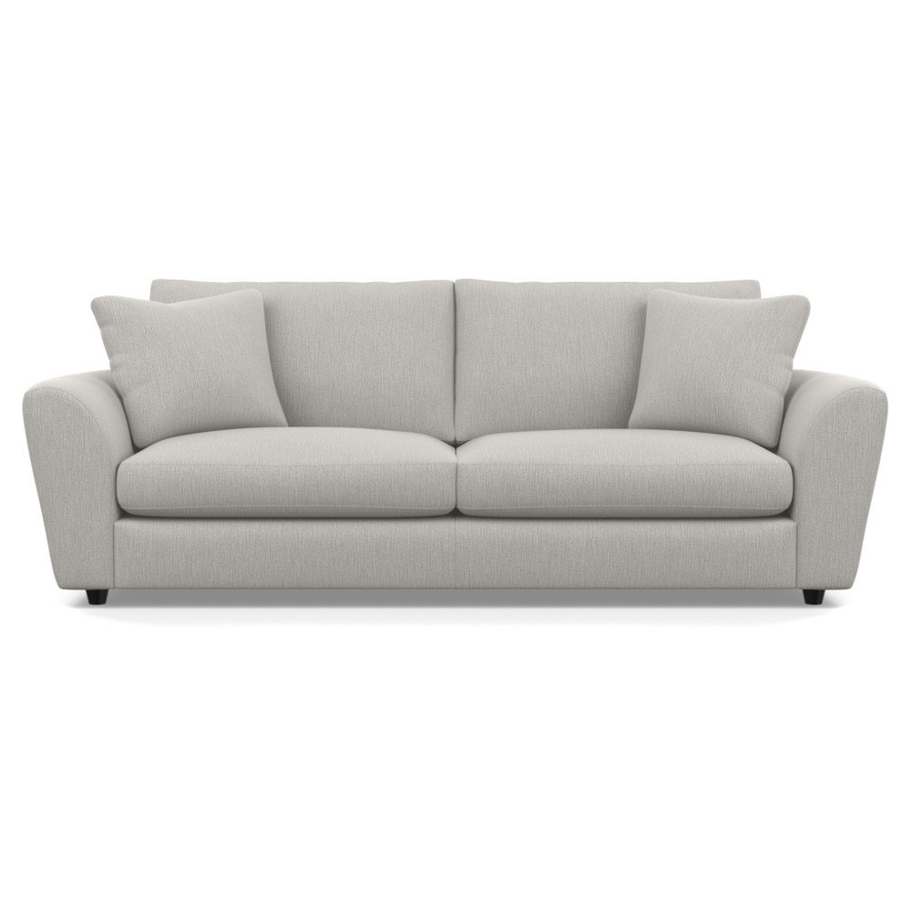 Heal's Snooze 5 Seater Sofa Smart Linen Mix Silver Black Feet