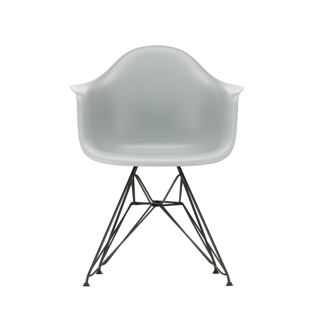 Vitra Eames DAR Armchair New Height Light Grey Basic Dark Powder Base