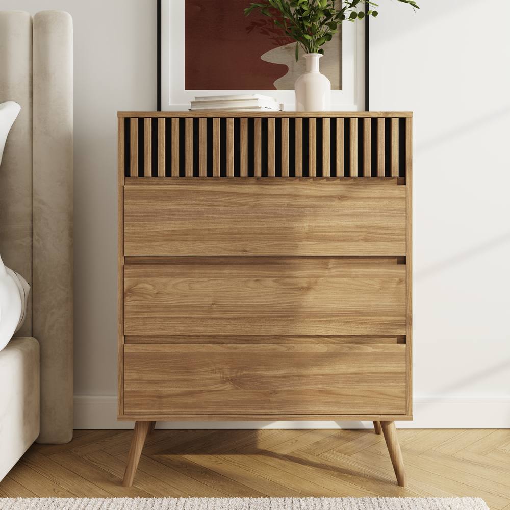 GFW Rowan 4 Drawer Chest in Light Oak