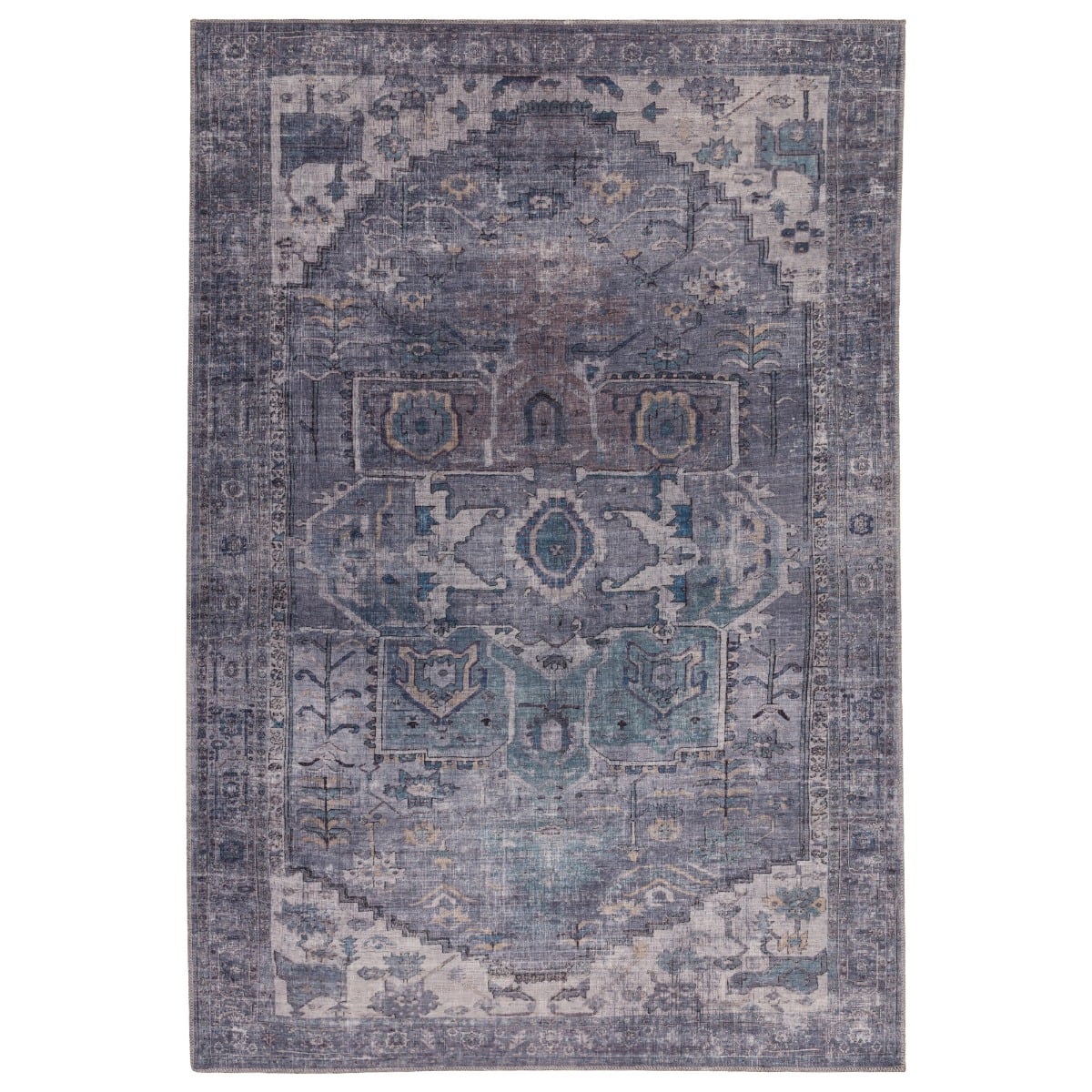 Myla Blue 160x230cm Rug, Square Cotton Blend | Barker & Stonehouse
