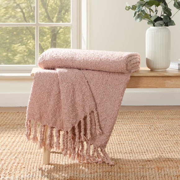 Lillie Boucle Throw Blanket, 130cm x 180cm