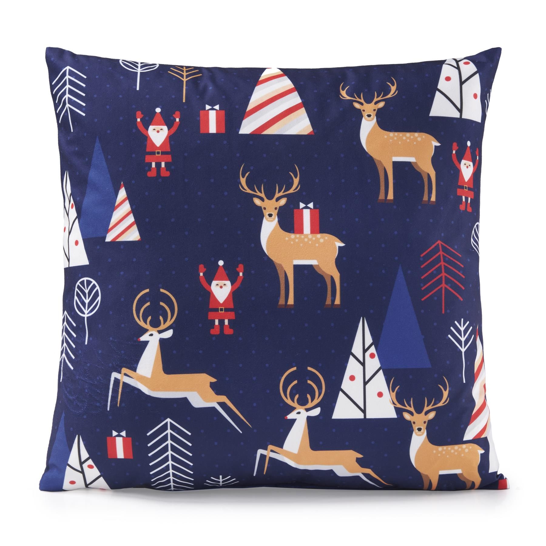 Luxury Living Christmas Eve Decorative Cushion With Pad 45cm x 45cm in Navy