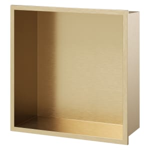 Concept Brushed Brass Shower Niche Kit - 320 x 320 x 120mm