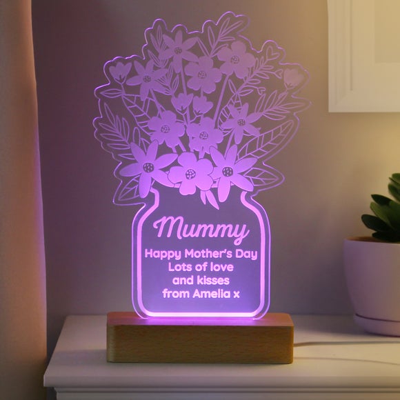 Personalised Flower Vase LED Light Lamp 4