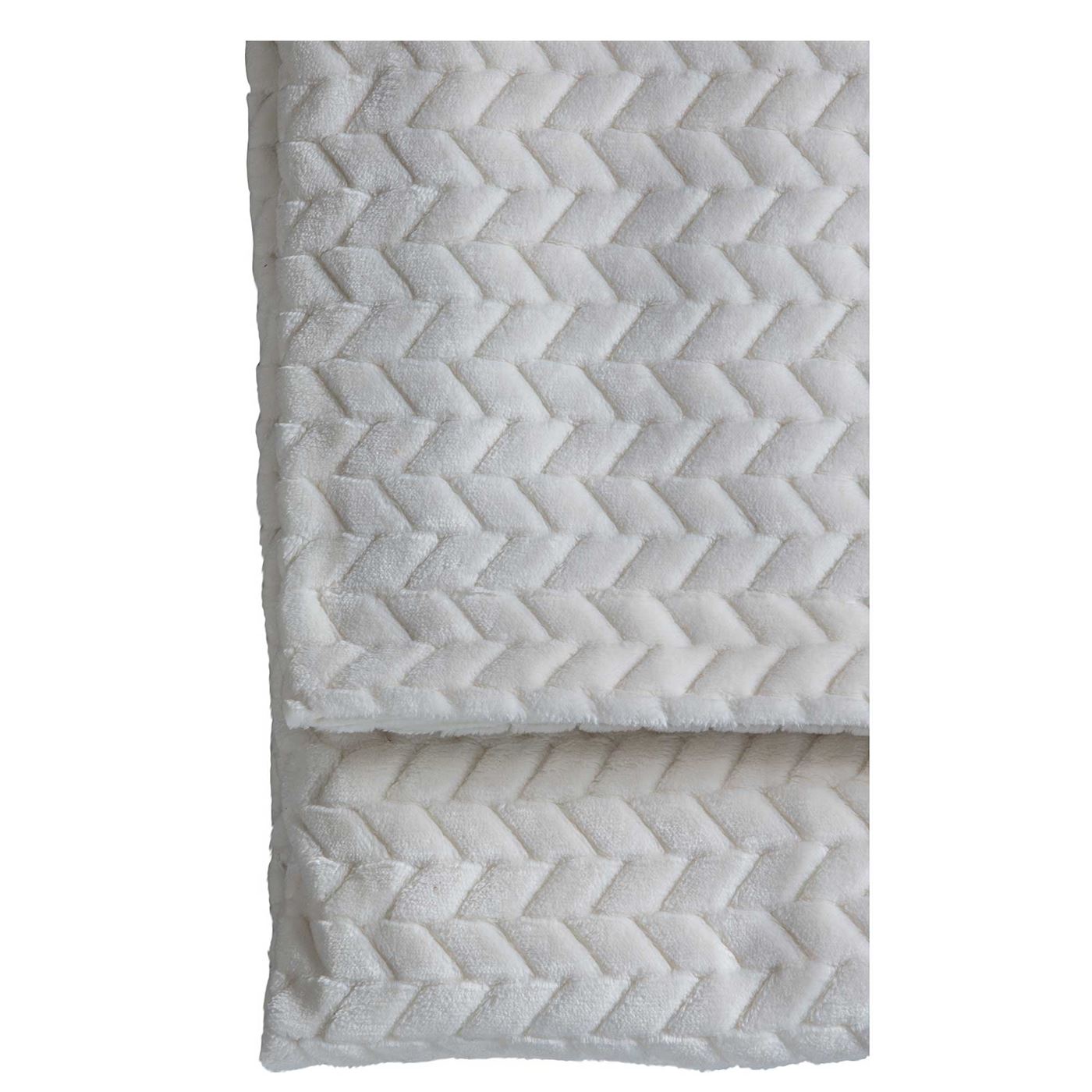 Cream Chevron Throw