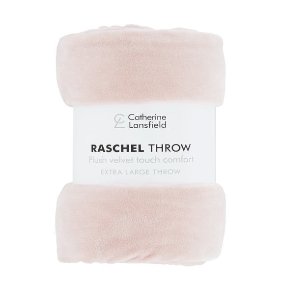 Catherine Lansfield Raschel Velvet Touch Throw Blanket 130cm x 170cm 3