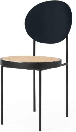 Rumana Dining Chair, Cane & Twilight Blue Velvet