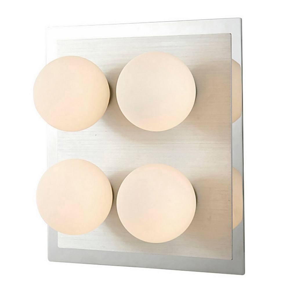 Netlighting IP44 Globe Flush Ceiling Light G9 4 Light G9 In Chrome & Aluminium in Grey